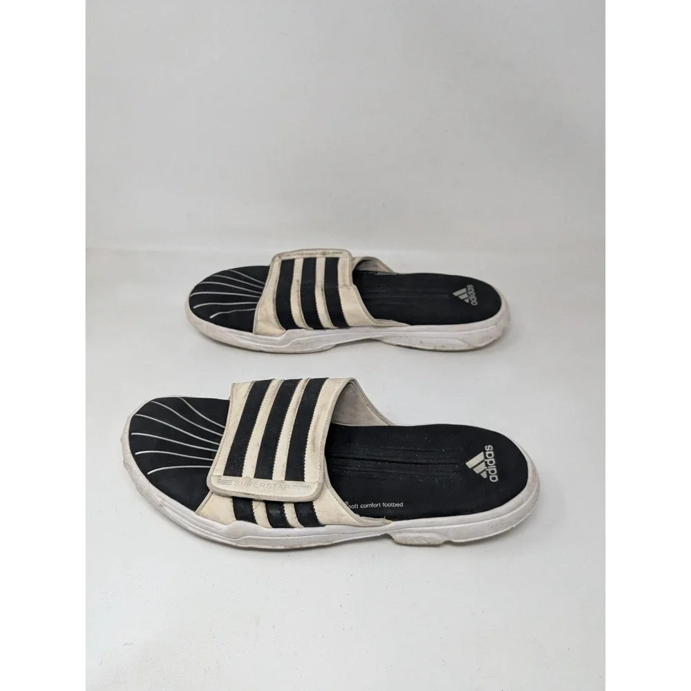 Adidas Superstar SS 2G Slides Sandals Fitfoam Comfort Black Men's‎ Size 14 VTG